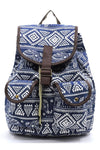 Tribal Printed Canvas Backpack