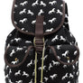 Horse Printed Canvas Backpack