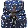Horse Printed Canvas Backpack