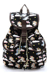 Unicorn Printed Canvas Backpack