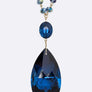 Large Crystal Teardrop Pendant Long Necklace