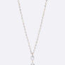 Large Crystal Teardrop Pendant Long Necklace