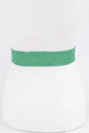 Color Bamboo Square Buckle Elastic Straw Belt