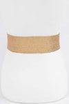 Plus Size Faux Straw Elastic Belt