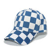 CHECKER PLAID PRINT CAP HAT