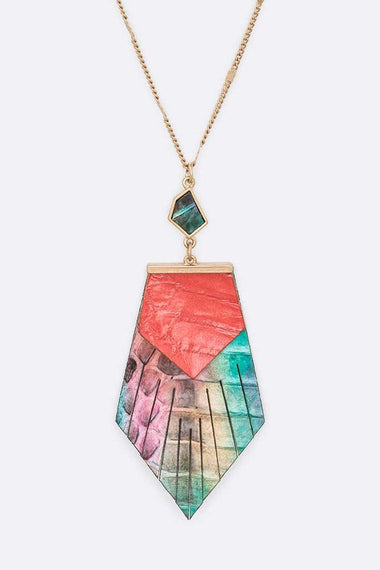 Genuine Leather Dainty Pendant Necklace Set