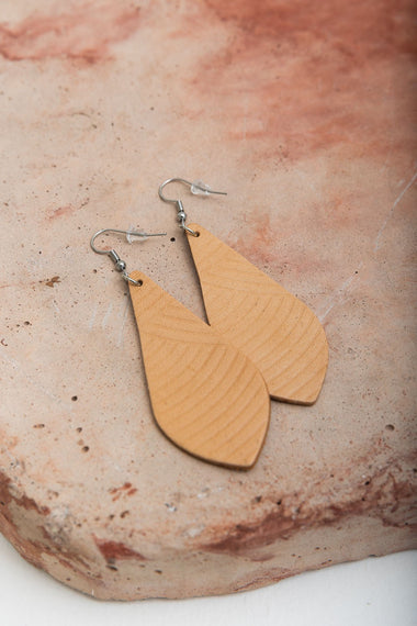 Lightweight Leather Drop Earrings - Chic Look
