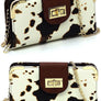 Fashion Turn Lock Crossbody Wallet