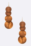 Wooden Disk Long Necklace set