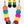 Mix Color Wooden Disk Long Necklace set