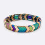 Holographic Mix Textured Stretch Chevron Bracelet