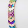 Holographic Mix Textured Stretch Chevron Bracelet