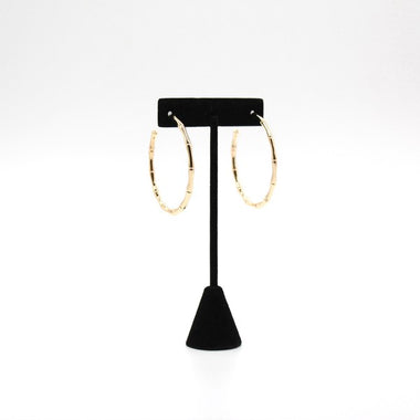 BAMBOO SHAPED HOOP EARRINGS