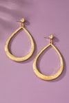 Textured teardrop hoop earrings