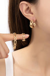 Trio textured hoop earrings set