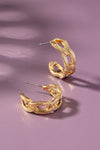 Trio textured hoop earrings set