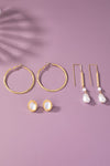 trio earrings set