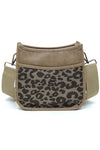 Leopard Colorblock Hobo Crossbody Bag