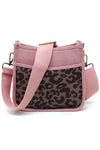 Leopard Colorblock Hobo Crossbody Bag