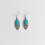 Vintage Engraved Turquoise Earrings