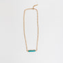 Stacked Turquoise Gold Chain Necklace