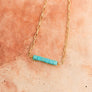 Stacked Turquoise Gold Chain Necklace