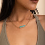 Stacked Turquoise Gold Chain Necklace