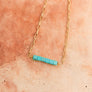Stacked Turquoise Gold Chain Necklace