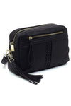 Fashion Whipstitch Tassel Crossbody Bag