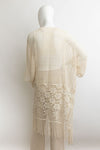 Elegant Mixed Lace Tassel Fringe Crochet Kimono