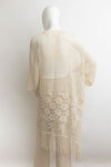 Elegant Mixed Lace Tassel Fringe Crochet Kimono