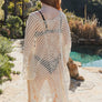 Breezy Grid Crochet Kimono - Stylish Layering