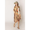 DIONA J AZTEC PRINT KIMONO CARDIGAN ONE SIZE COLOR BEIGE