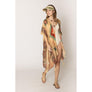 DIONA J AZTEC PRINT KIMONO CARDIGAN ONE SIZE COLOR BEIGE