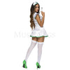 Sexy Leaf Nurse 3 Pc Button Up White Women's Halloween Costume Set Size XS