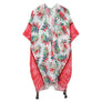 DIONA J PALM LEAF PRINT KIMONO ONE SIZE COLOR RED