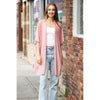DIONA J STYLISH FASHIONABLE SOLID KIMONO CARDIGAN ONE SIZE COLOR PINK