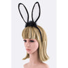 Black Net Bunny Headband Easter Rabbit Ears Hair Hoop Easter Masquerade Headwear