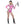 Racer Babe 3 Pc Pink Long Sleeve Front Zip Halloween Cosplay Costume Size M/L