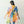 DIONA J ABSRACT WATERCOLOR PRINT KIMONO ONE SIZE COLOR YELLOW