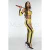 Kill Ninja 3 Pc Yellow Women's Halloween Cosplay Western Costume Set Size XL