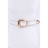 DIONA J PLUS SIZE CRYSTAL BELT COLOR WHITE/GOLD