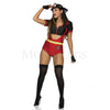 Flamin Fire Vixen 4 Pc Reflective Women’s Halloween Cosplay Costume Set Size XL