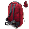 DIONA J SOFT TEXTURED ZIPPER HANDLE BACKPACK COLOR RED