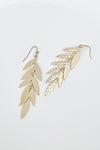 METAL LEAF DROP HOOK EARRINGS