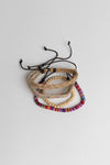 Natural Wooden Beads & Hemp Braided Bracelet Set