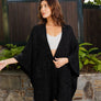 Chunky Ribbed Knit Pocket Ruana - Cozy & Warm
