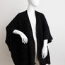 Chunky Ribbed Knit Pocket Ruana - Cozy & Warm