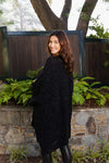 Chunky Ribbed Knit Pocket Ruana - Cozy & Warm