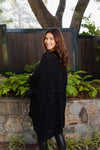 Chunky Ribbed Knit Pocket Ruana - Cozy & Warm